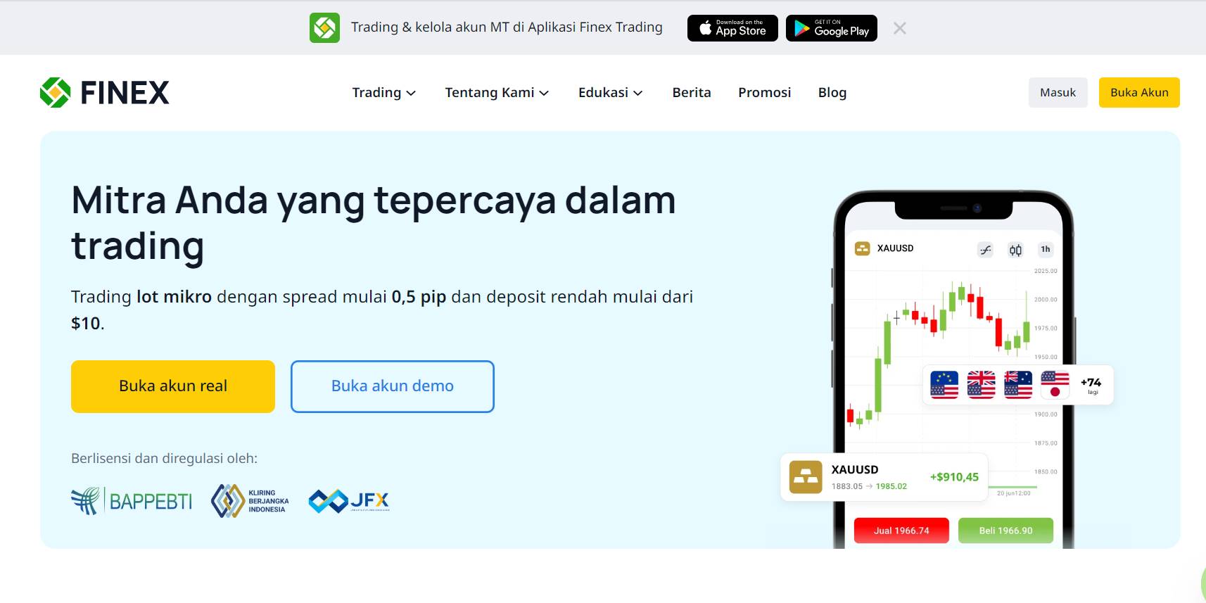 broker forex Indonesia terbaik deposit terkecil mulai Rp100 ribu